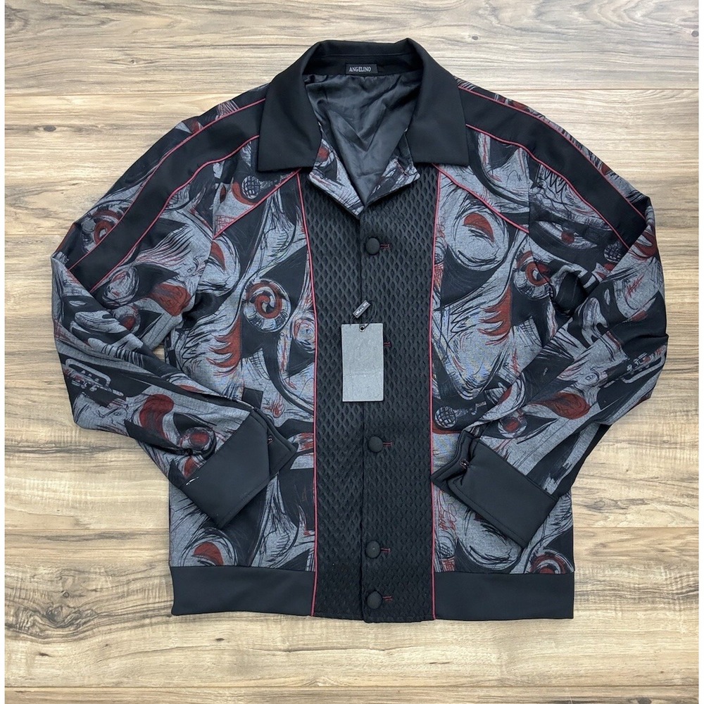 Men's Angelino Blazer‎ / Jacket Button Up Size Large Multicolor